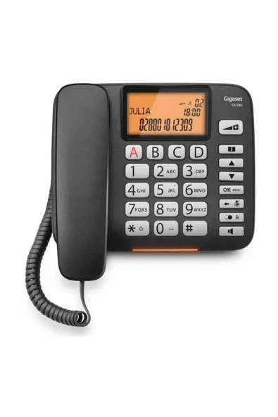 Gigaset Dl580 Siyah Masaüstü Kablolu Telefon ürün görseli
