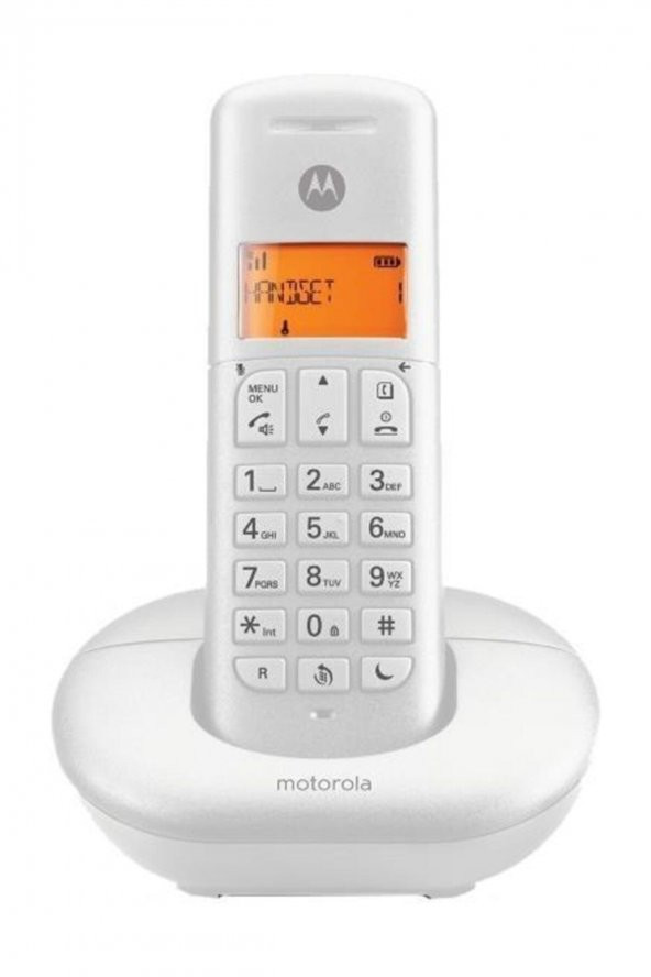 Motorola E201 Kablosuz Dect Telefon Beyaz
