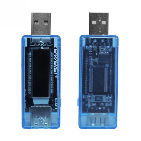 Keweisi USB Tester Akım Ölçer Voltmetre Ampermetre