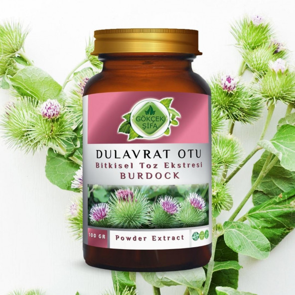 Dulavrat Otu Toz Ekstresi (Arctium Lappa)100 gr. Cam Kavanoz - 9