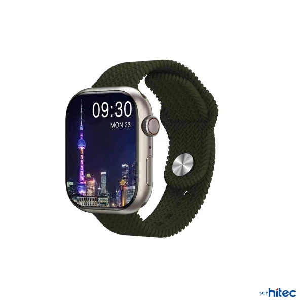 ScHitec Watch 9 Pro Amoled Ekran Android İos Uyumlu Akıllı Saat Yeşil - 2