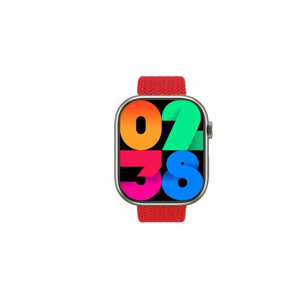 Winex 2024 Watch 9 Pro Amoled Ekran Android İos Uyumlu Akıllı Saat Kırmızı