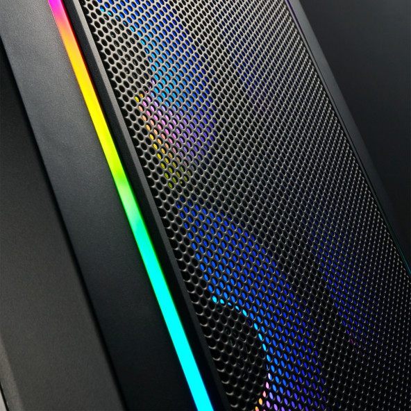 Silverstone Fara FA312Z 2x14cm Fanlı ARGB Fanlı USB 3.0 Tempered Glass Yan Panel Oyuncu Kasası (SST-FA312Z-BG) - Resim 4