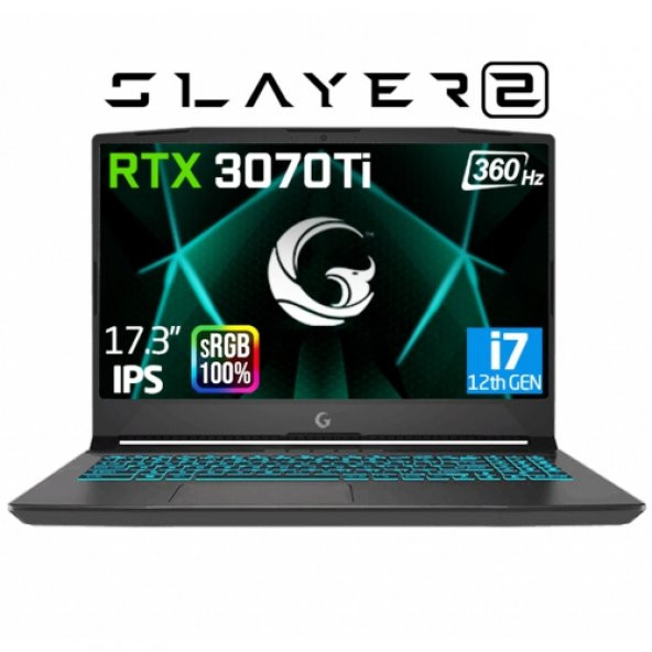 Game Garaj Slayer2 D5 10XL-3070Ti C3 i7-12700H 16GB 1TB SSD RTX3070Ti 17.3" Free DOS