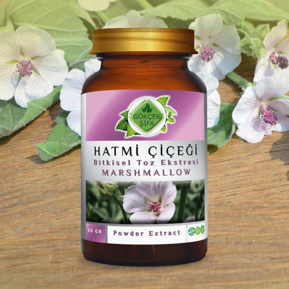 Hatmi Çiçeği Toz Ekstresi 60 gr. Cam Kavanoz - 4