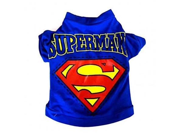 Superman Köpek Tişört Köpek Kıyafeti - 5