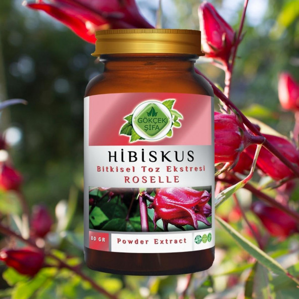 Hibiskus Toz Ekstresi 80 gr. Cam Kavanoz - 2