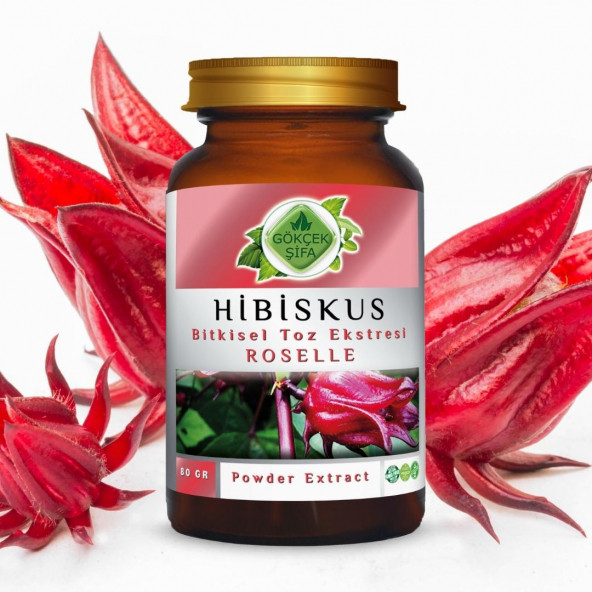 Hibiskus Toz Ekstresi 80 gr. Cam Kavanoz - 3