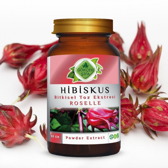 Hibiskus Toz Ekstresi 80 gr. Cam Kavanoz - 5