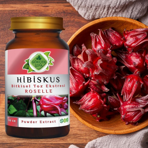 Hibiskus Toz Ekstresi 80 gr. Cam Kavanoz - 6