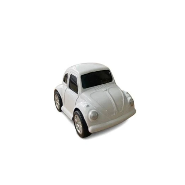 Nostaljik Metal Çek Bırak Araba Mini Beyaz Otomobil