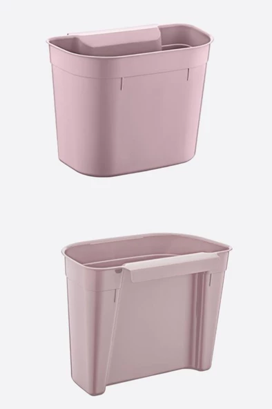 Flosoft Dolap İçi Askılı Çöp Kovası, Dolap Kapağı Asmalı Mutfak Banyo Çöp Kutusu - 4