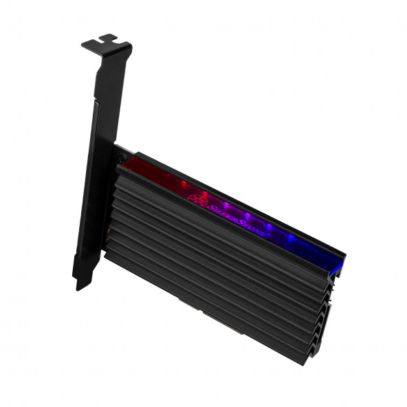 SilverStone ECM24 ARGB PCI-E(4X) - M.2 SSD Dönüştürücü ARGB Adreslenebilir Ledli, (SST-ECM24-ARGB)