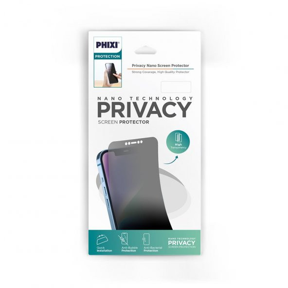 Phixi Privacy Nano İphone X Ekran Koruyucu