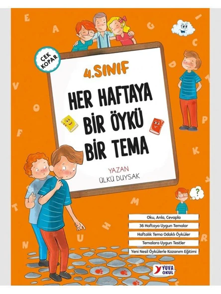 Yuva 4.Sınıf Her Haftaya Bir Öykü Bir Tema 80 Sayfa
