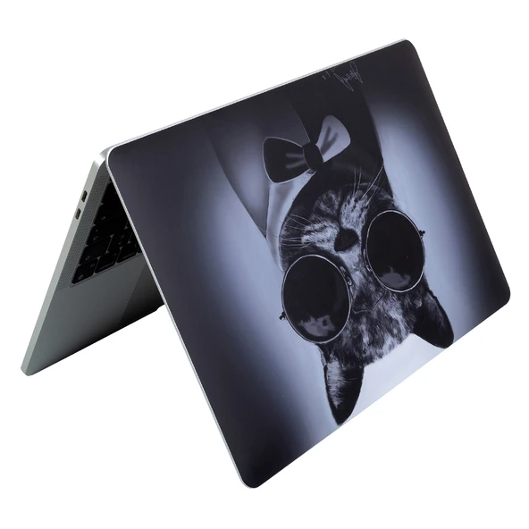 Macbook Pro Kılıf 13inç M1-M2 Laptop Sticker Koruyucu Kaplama A2338 ile Uyumlu Cat01NL - Resim 4