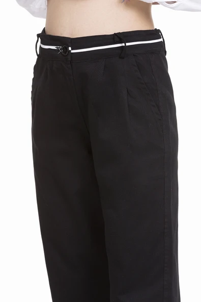 Kız Çocuk Beli Ayarlanabilir Gabardin Pantolon 9-14 Yaş Lx246 - 4