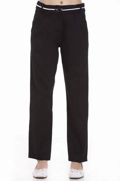 Kız Çocuk Beli Ayarlanabilir Gabardin Pantolon 9-14 Yaş Lx246 - 3