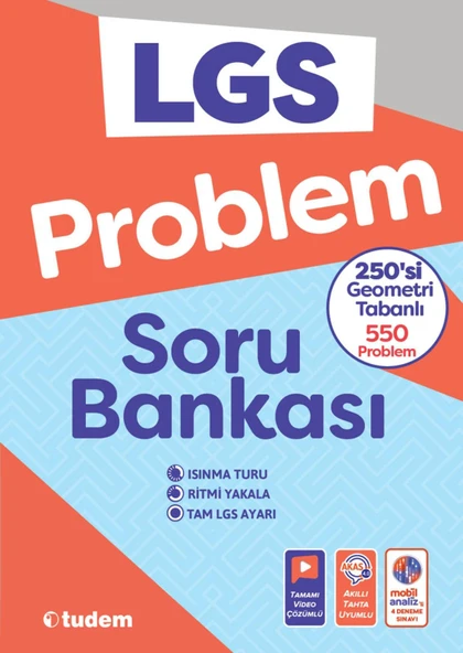Tudem 8.Sınıf LGS Problem Soru Bankası ürün görseli