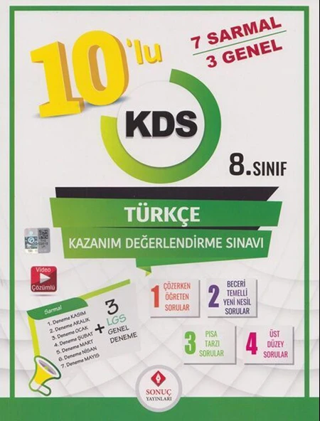 Sonuç 8.Sınıf 10lu KDS Türkçe Deneme 2022-2023