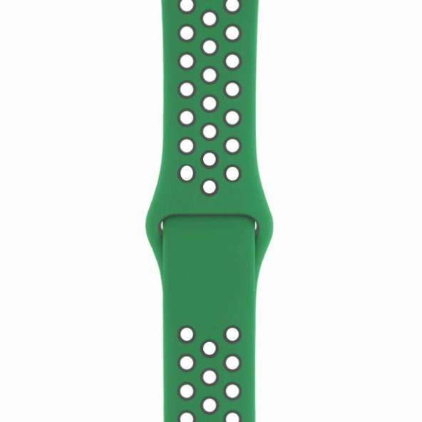 Apple Watch 42-44mm Silikon Kayış - Su Yeşili/Gri