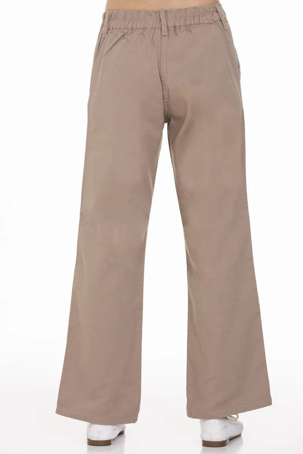 Kız Çocuk Geniş Paçalı Gabardin Pantolon 9-14 Yaş Lx249 - 11