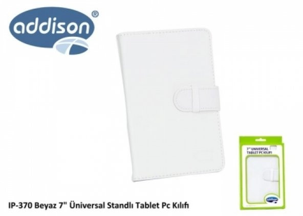 ADDISON IP-370 BEYAZ 7 ÜNİVERSAL STANDLI TABLET PC KILIFI
