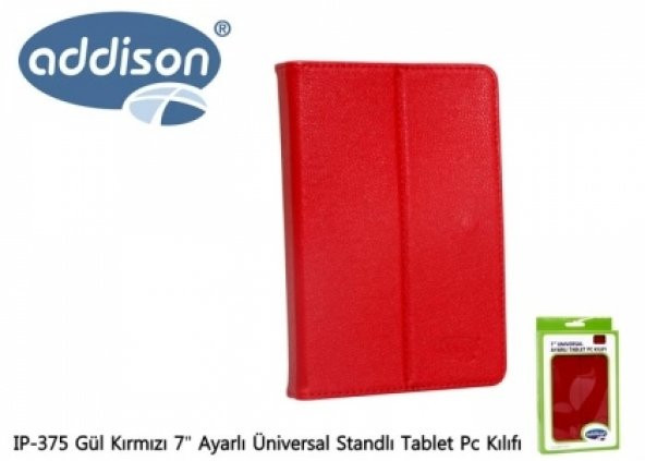ADDISON IP-375 KIRMIZI 7 ÜNİVERSAL STANDLI TABLET PC KILIFI