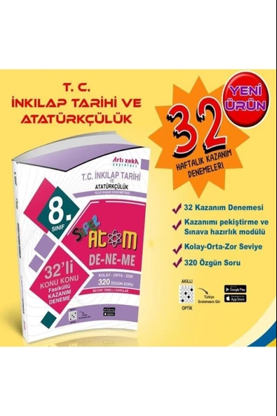 Artızeka 8.Sınıf TC. İnkılap Tarihi 32li Haftalık Kazanım Deneme