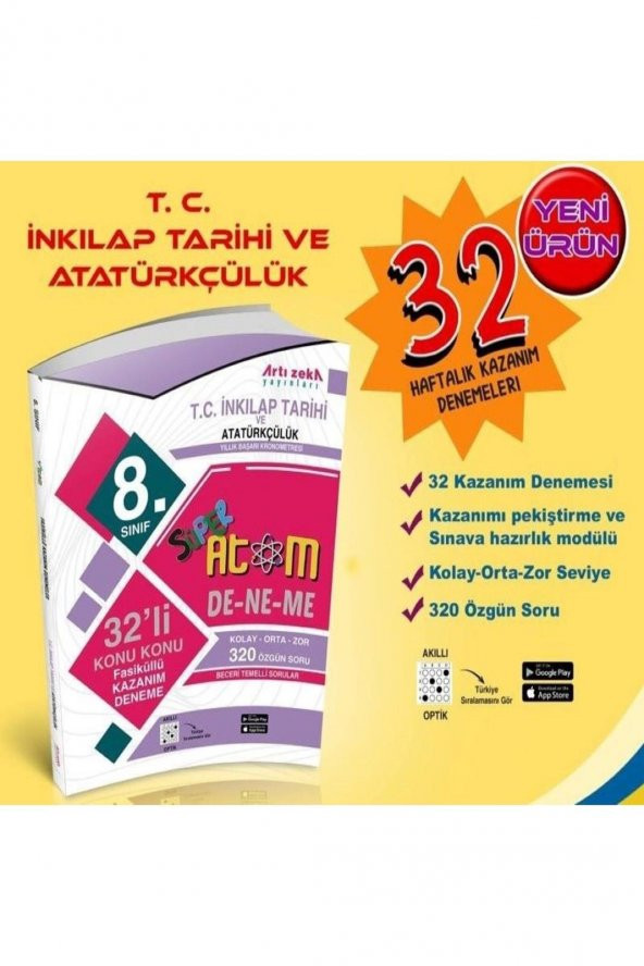 Artızeka 8.Sınıf TC. İnkılap Tarihi 32li Haftalık Kazanım Deneme