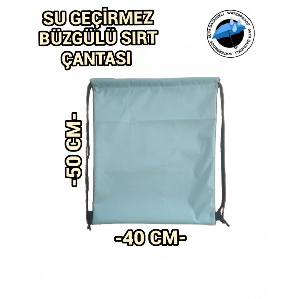 SEVBAGS İmperteks Su Geçirmez İp Büzgülü Sırt Çantası Hafif  ince kumaş - 3