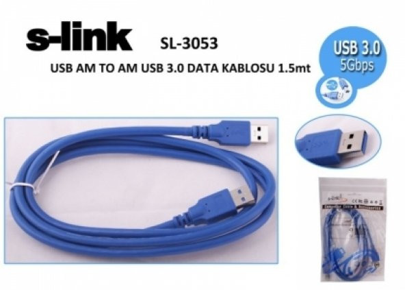 S-link SL-3053 Usb 3.0 1.5M Usb Data Kablo