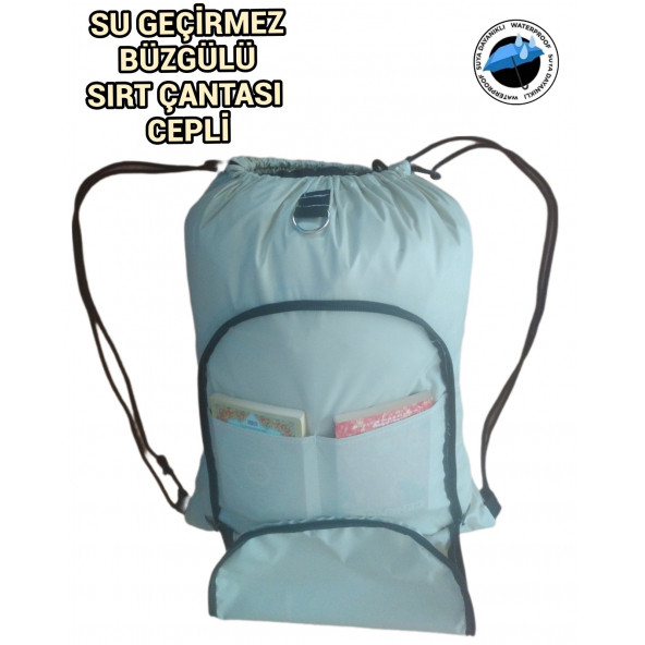 SEVBAGS GÜNLÜK SU GEÇİRMEZ  OKUL YÜZME PLAJ SPOR FİTNES BÜZGÜLÜ SIRT ÇANTASI - 3