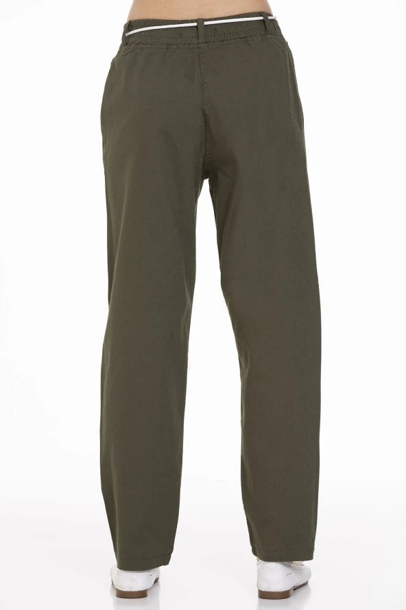 Kız Çocuk Beli Kordonlu Gabardin Pantolon 9-14 Yaş LX 254 - 9