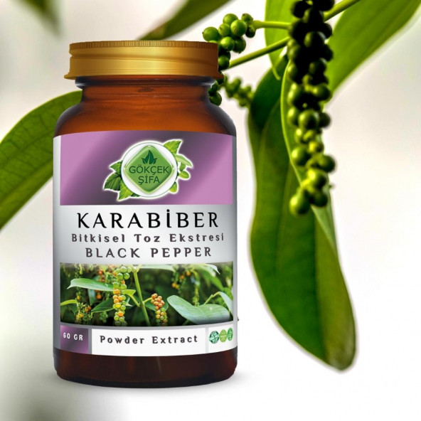 Karabiber Toz Ekstresi 60 gr. Cam Kavanoz - 6