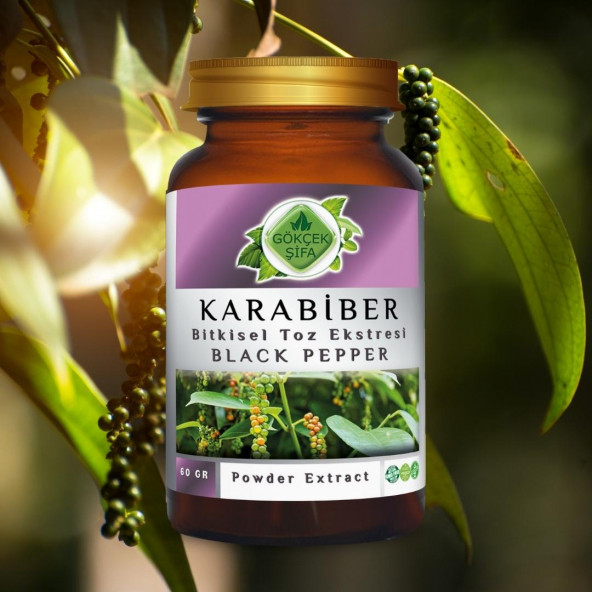 Karabiber Toz Ekstresi 60 gr. Cam Kavanoz - 7