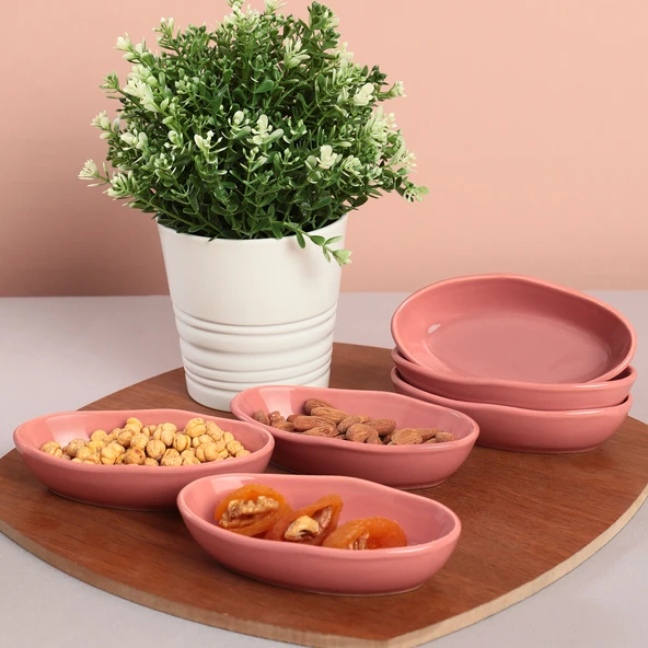 Keramika Gül Kurusu Deniz Çerezlik/Sosluk 14 Cm 6 Adet - 4