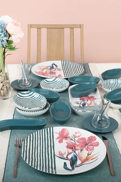 Keramika Blue Line Kahvaltı Takımı 28 Parça 6 Kişilik - 5