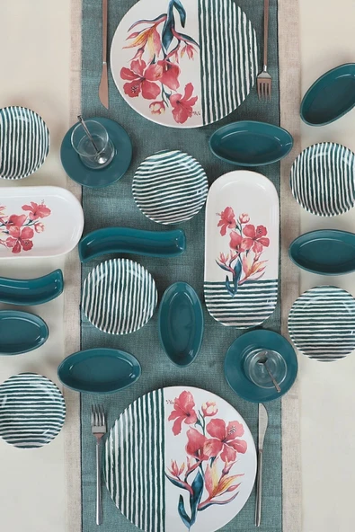 Keramika Blue Line Kahvaltı Takımı 28 Parça 6 Kişilik - 4