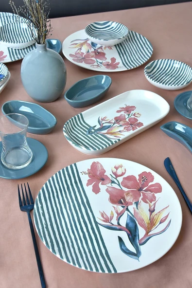 Keramika Blue Line Kahvaltı Takımı 28 Parça 6 Kişilik - 2