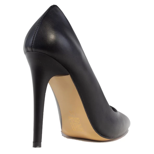 Dagoster DZA07-388460 Siyah Stiletto Topuklu Kadın Ayakkabı - 4
