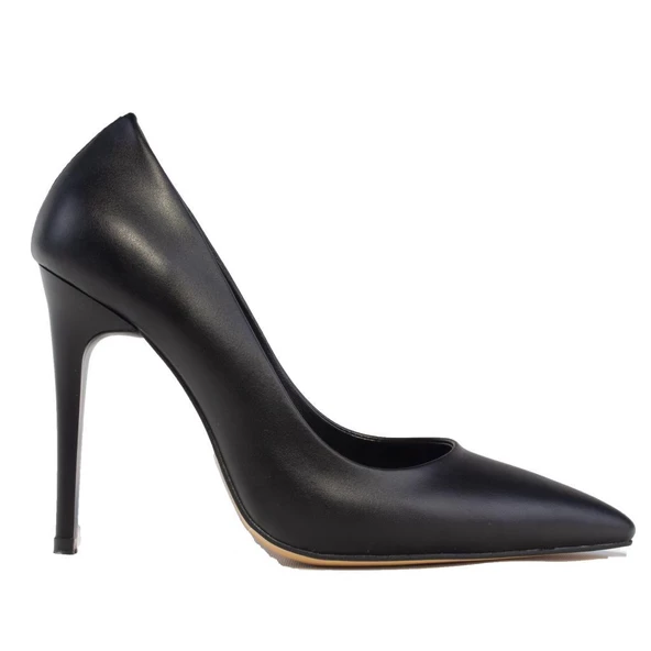 Dagoster DZA07-388460 Siyah Stiletto Topuklu Kadın Ayakkabı - 2