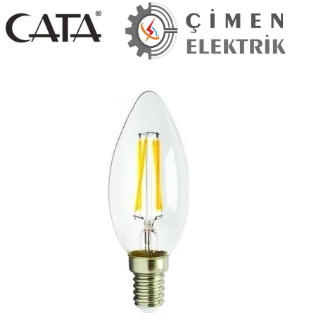 3 ADET CATA CT 4066 4W Led Flament Ampul Günışığı 3200K E14 Duy