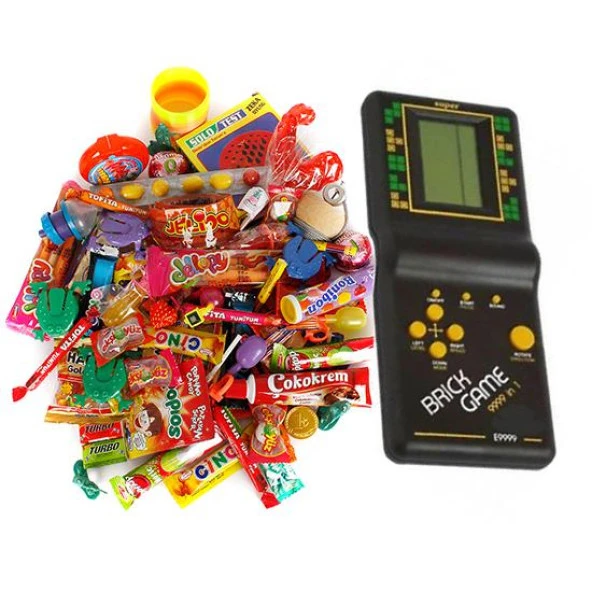 Kadınlar Günü Nostaljik Hediye Kutusu Siyah Tetrisli Büyük Boy 80'ler 90'lar