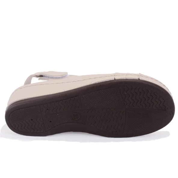 Dagoster DZA37-1817 Bej Günlük Ortopedik Kadın Sandalet - 4