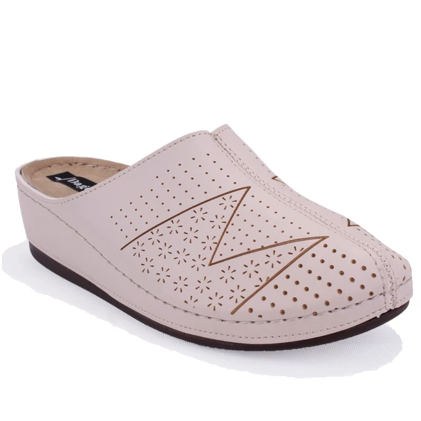 Dagoster DZA37-1803 Bej Günlük Ortopedik Burun Kapalı Kadın Terlik