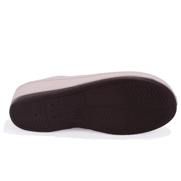 Dagoster DZA37-1803 Bej Günlük Ortopedik Burun Kapalı Kadın Terlik - 4