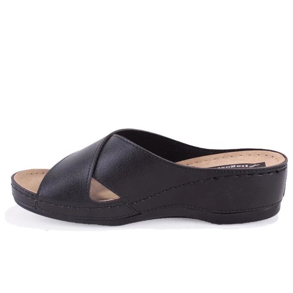 Dagoster DZA37-1802 Siyah Günlük Ortopedik Kadın Terlik - 3