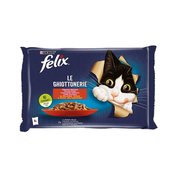 Felix Sığır Etli Kedi Avantajlı Paket 4x85 G