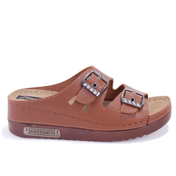 Dagoster DZA37-3001 Taba Günlük Ortopedik Kadın Terlik - 2